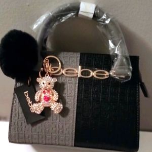 Bebe Black & Gray Crossbody